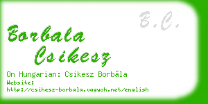 borbala csikesz business card