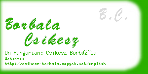 borbala csikesz business card